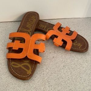Sam Edelman flats sandals orange slip on shoes 11M